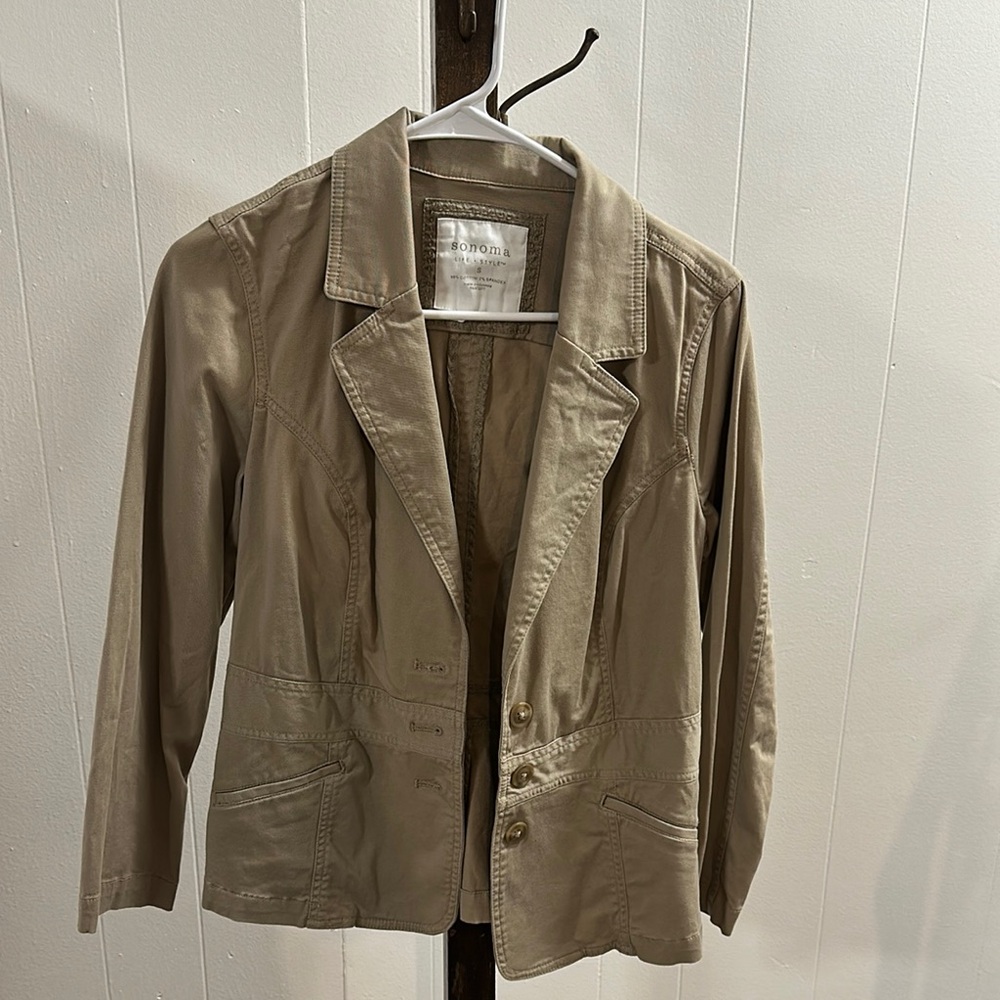 Sonoma Tan Blazer Classic Lapel Lightweight